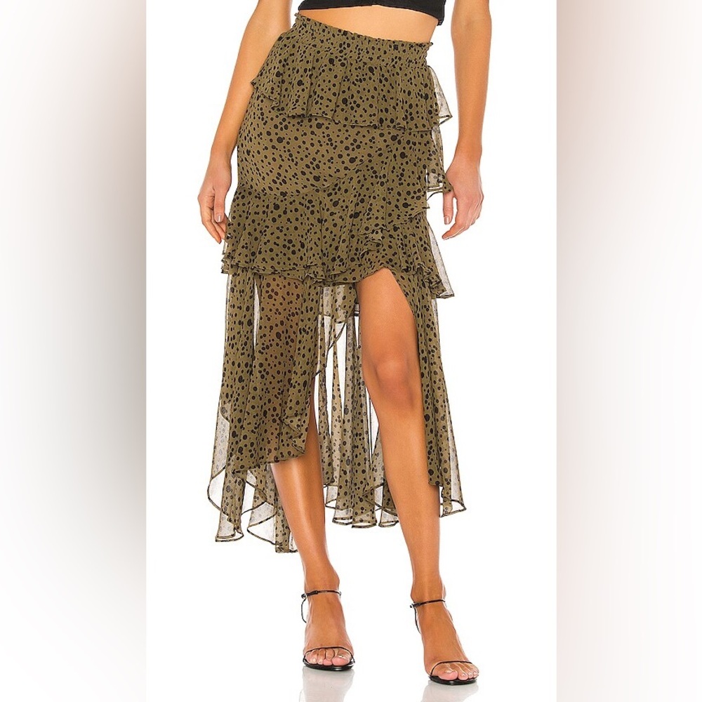 MISA Los Angeles Kiana Skirt Green Dot Size Extra Small